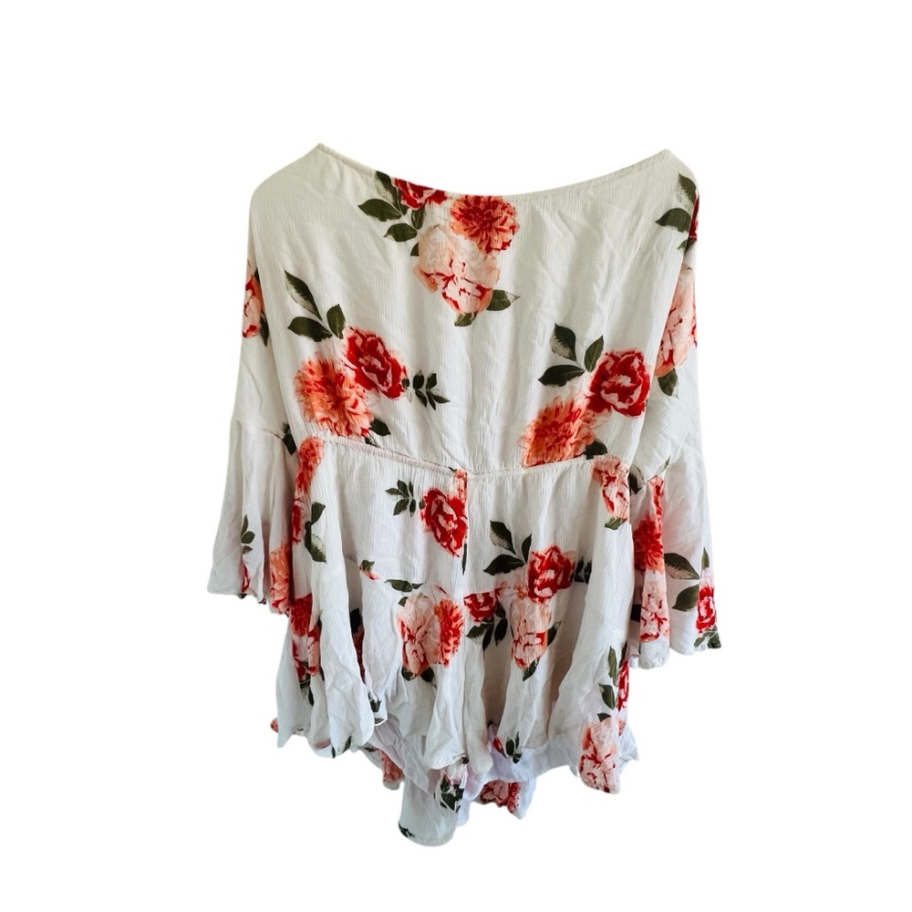 Vici Floral Off-Shoulder Short Romper - Picture 2 of 4